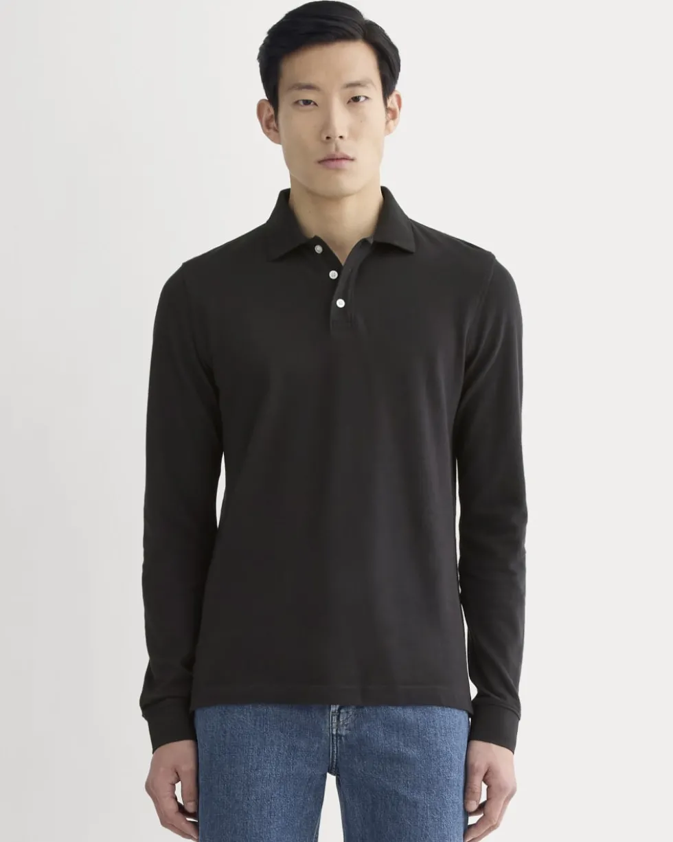 The Long-Sleeve Pique Polo