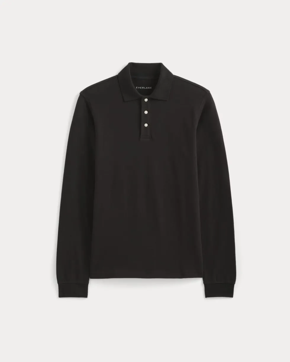 The Long-Sleeve Pique Polo