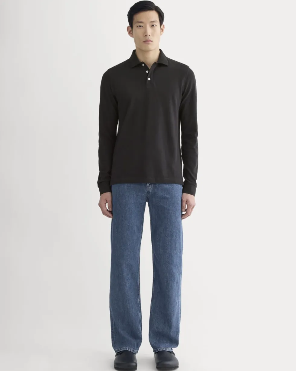 The Long-Sleeve Pique Polo
