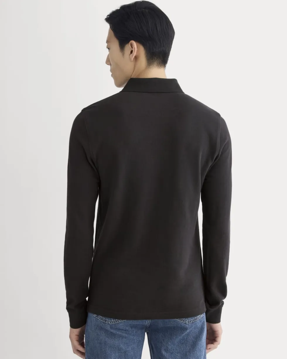 The Long-Sleeve Pique Polo