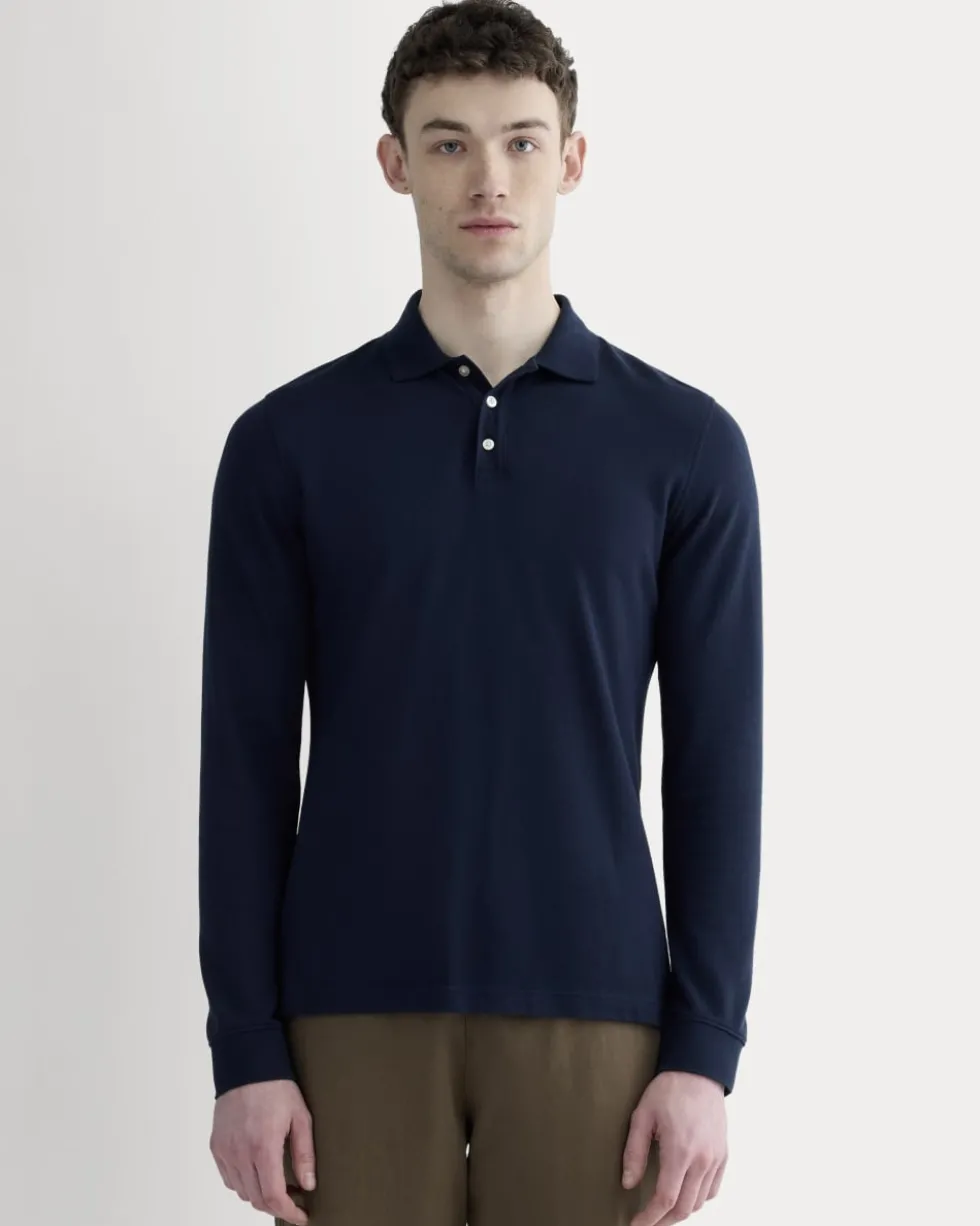 The Long-Sleeve Pique Polo