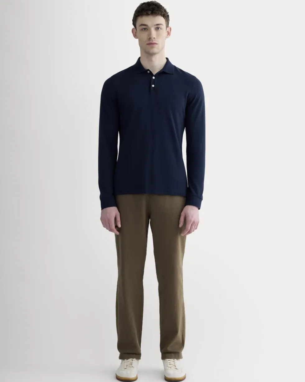 The Long-Sleeve Pique Polo