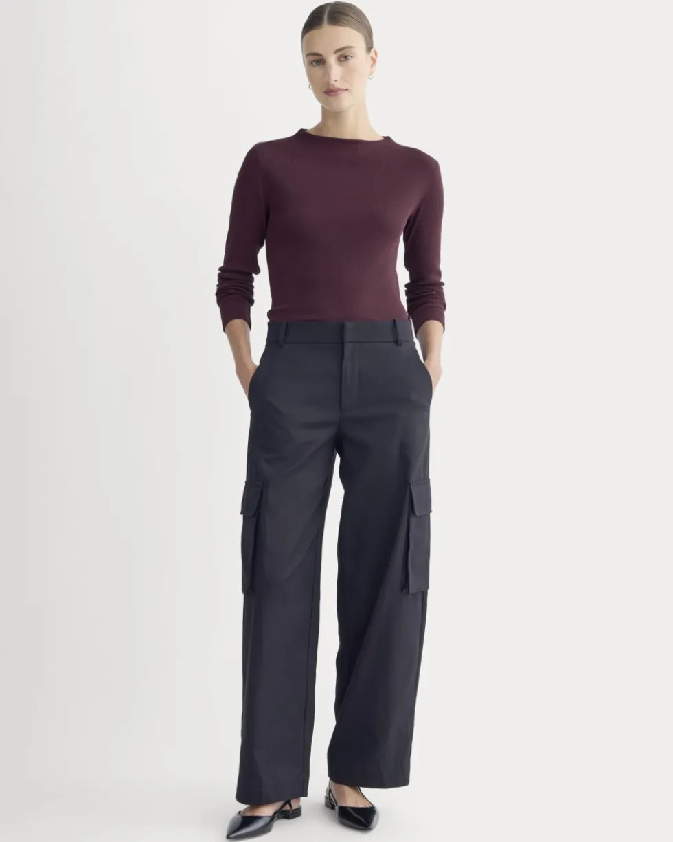 The Luxe Rib Funnel-Neck Tee