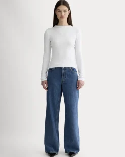 The Luxe Rib Funnel-Neck Tee