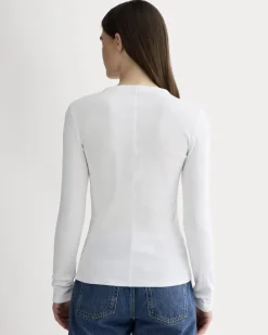 The Luxe Rib Funnel-Neck Tee