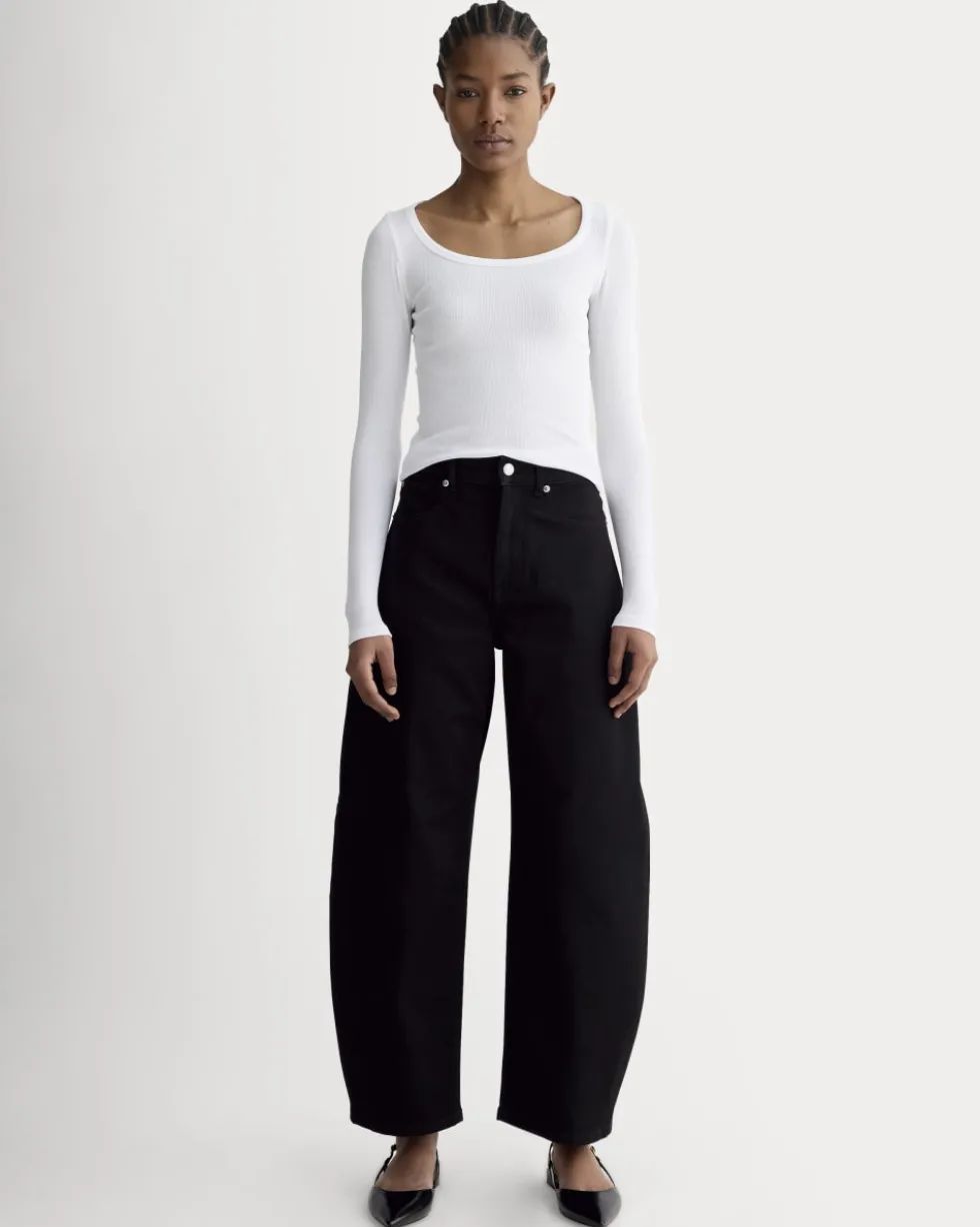 The Luxe Rib Long-Sleeve Scoop-Neck Tee