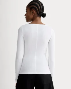 The Luxe Rib Long-Sleeve Scoop-Neck Tee