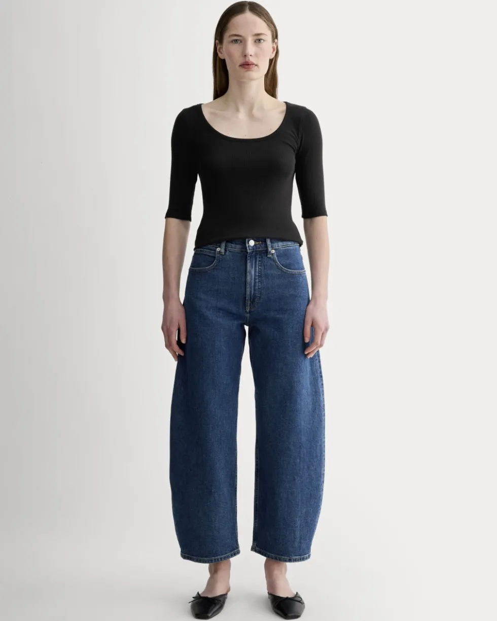 The Luxe Rib Scoop-Neck Tee