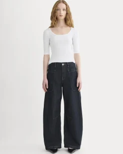 The Luxe Rib Scoop-Neck Tee