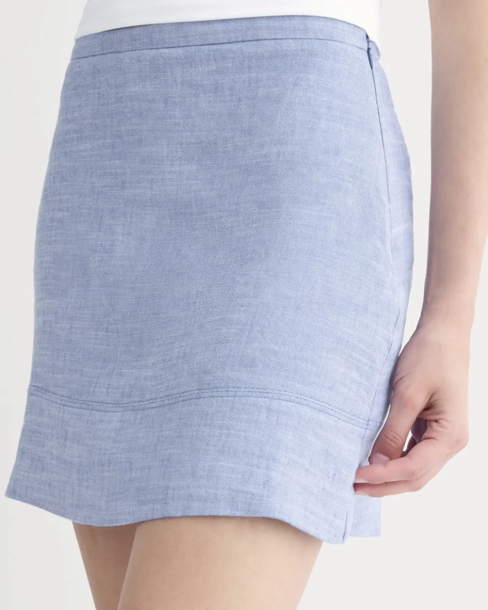 The Mini Skirt in Stretch Linen