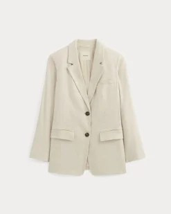 The Oversized Blazer in Stretch Linen
