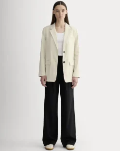 The Oversized Blazer in Stretch Linen
