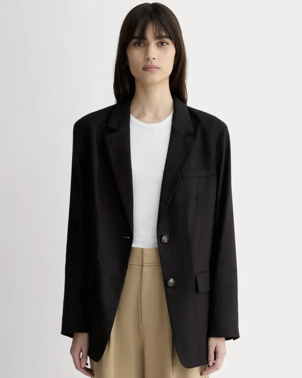The Oversized Blazer in Stretch Linen