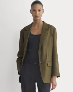 The Oversized Blazer in Stretch Linen