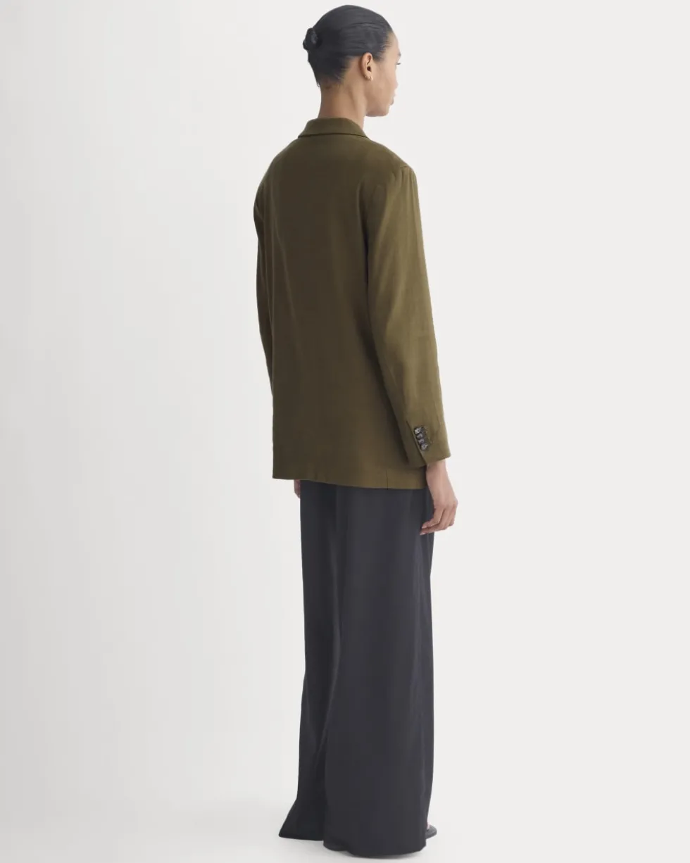 The Oversized Blazer in Stretch Linen
