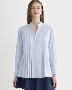 The Pleated Shirt in Silky Cotton