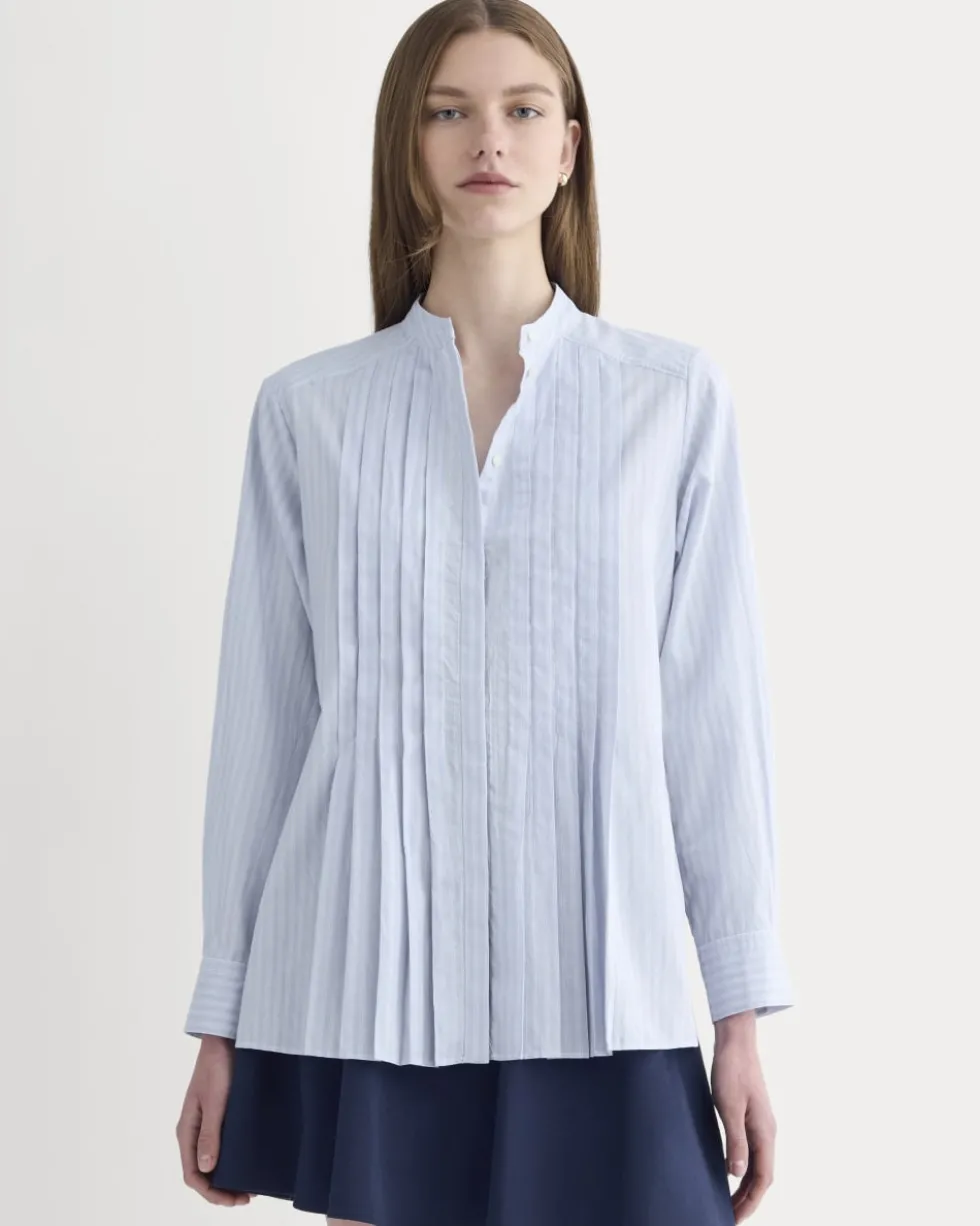 The Pleated Shirt in Silky Cotton