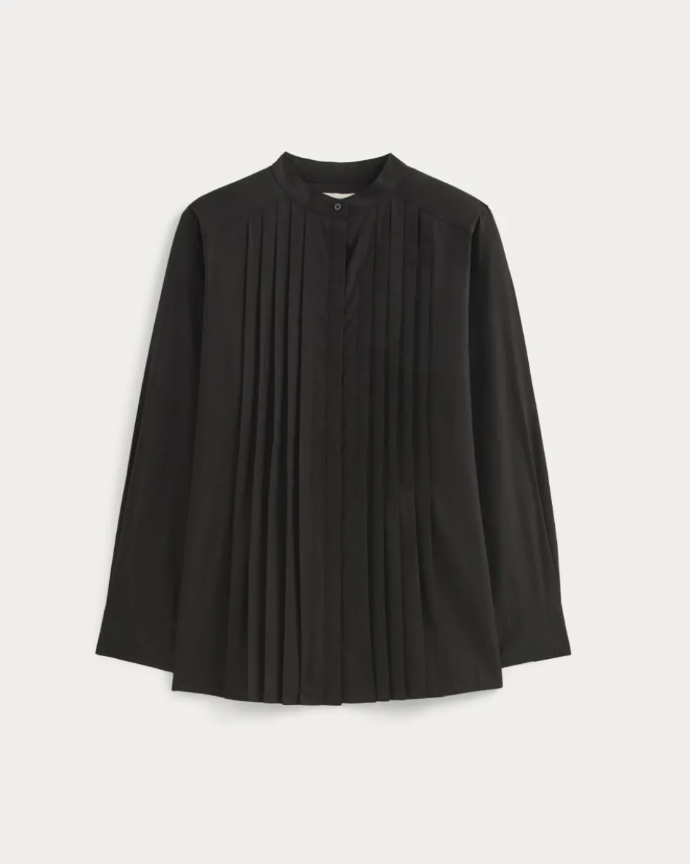 The Pleated Shirt in Silky Cotton
