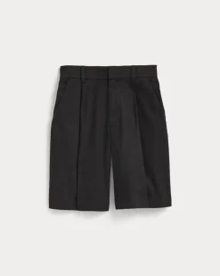 The Pleated Short in Stretch Linen