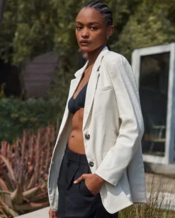 The Pleated Short in Stretch Linen
