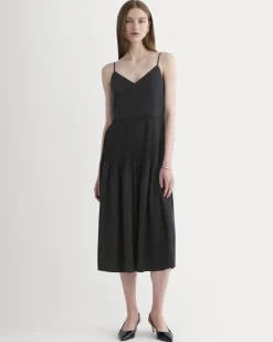 The Pleated Slip Dress in Butterlite