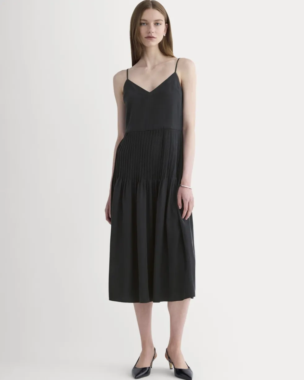 The Pleated Slip Dress in Butterlite