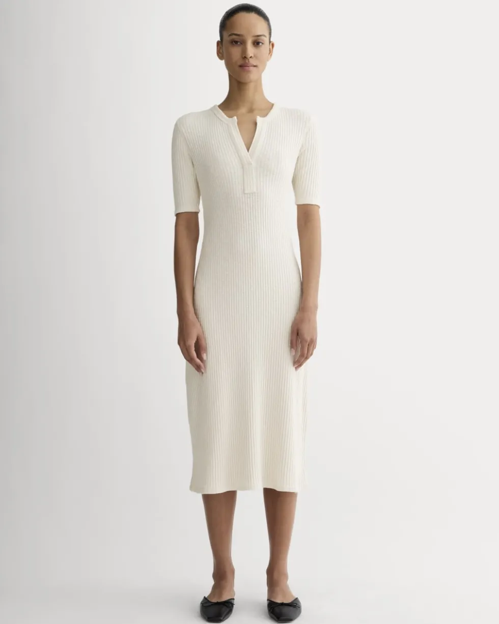 The Rib-Knit Henley Dress