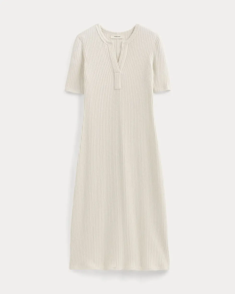 The Rib-Knit Henley Dress