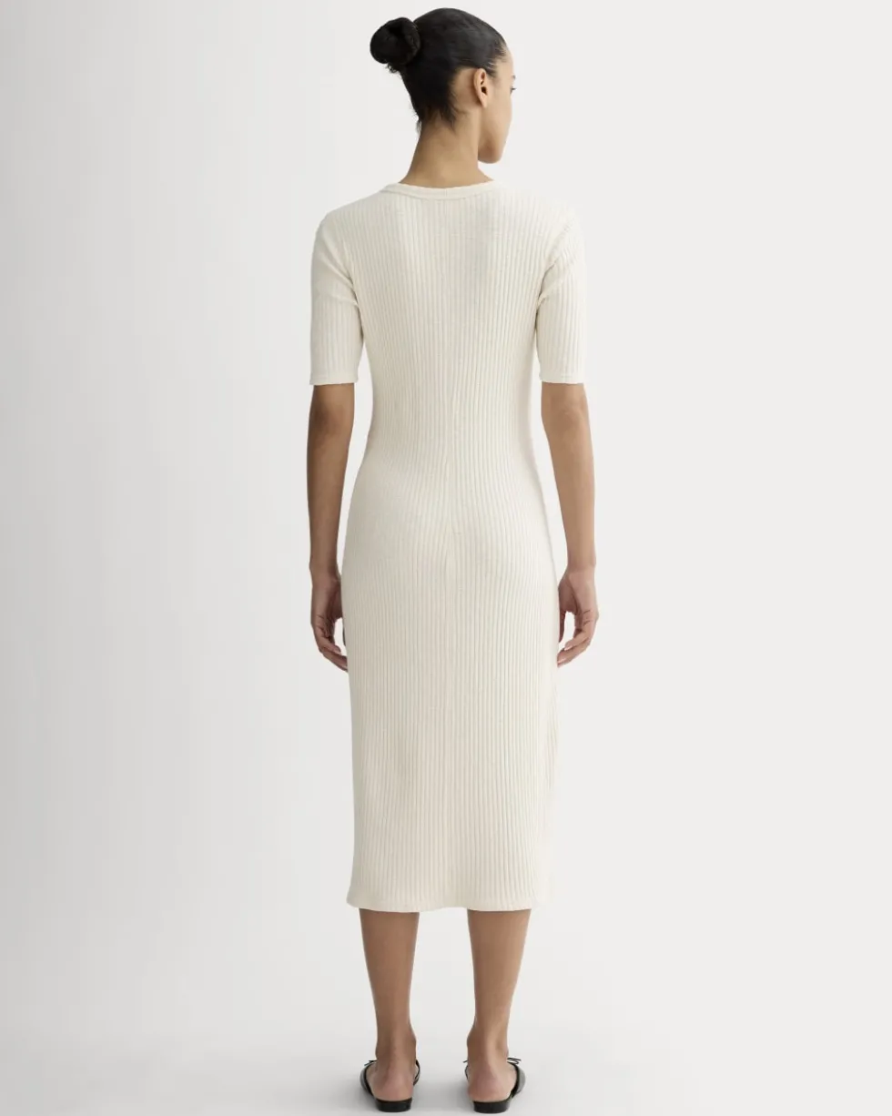 The Rib-Knit Henley Dress