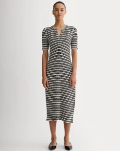 The Rib-Knit Henley Dress