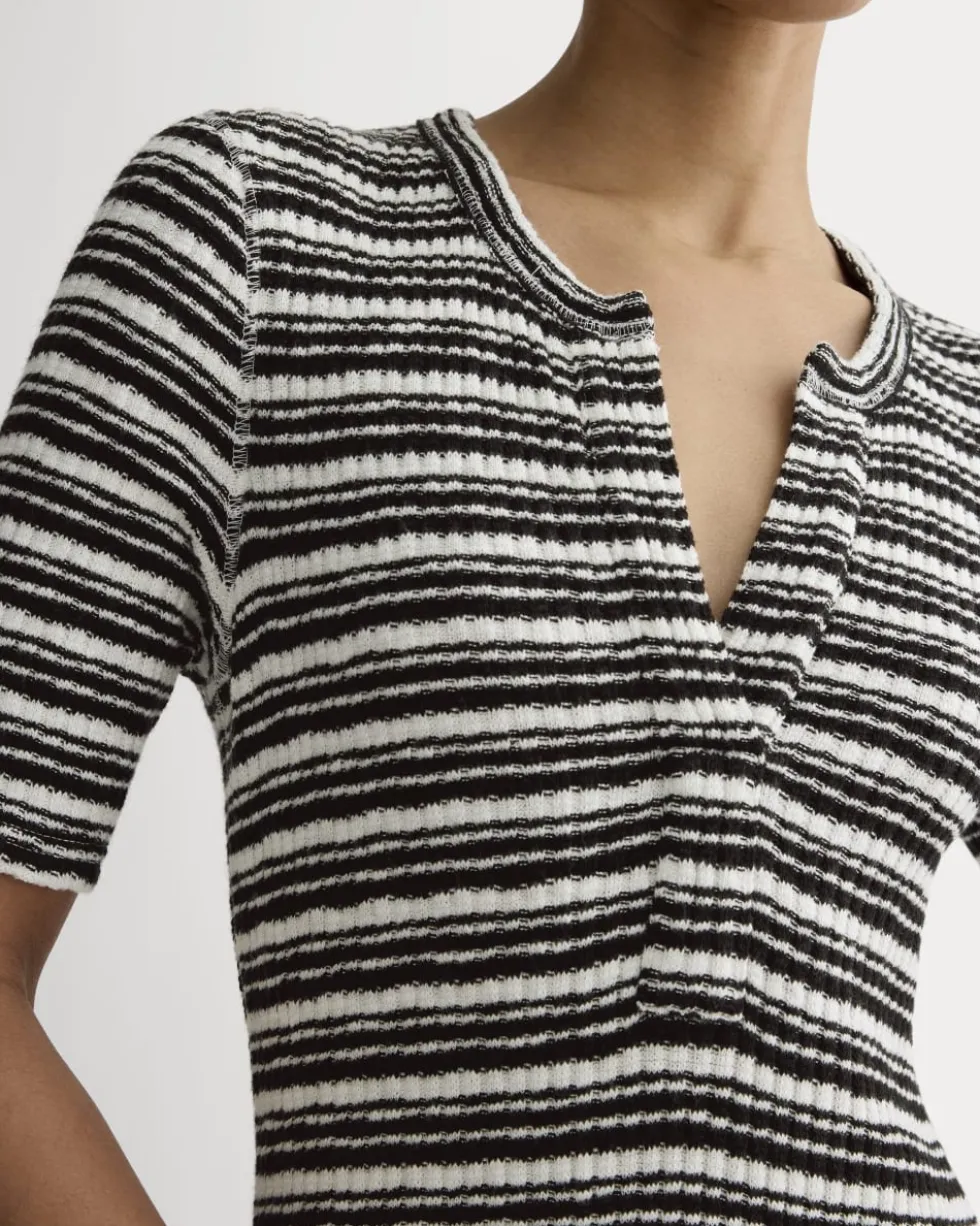 The Rib-Knit Henley Dress