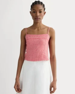 The Seamed Top in Stretch Linen