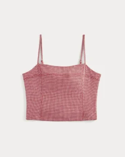 The Seamed Top in Stretch Linen