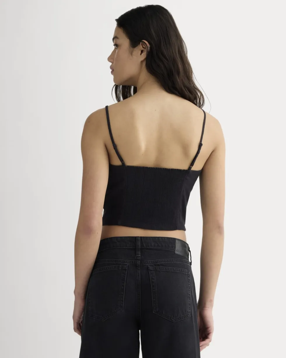 The Seamed Top in Stretch Linen