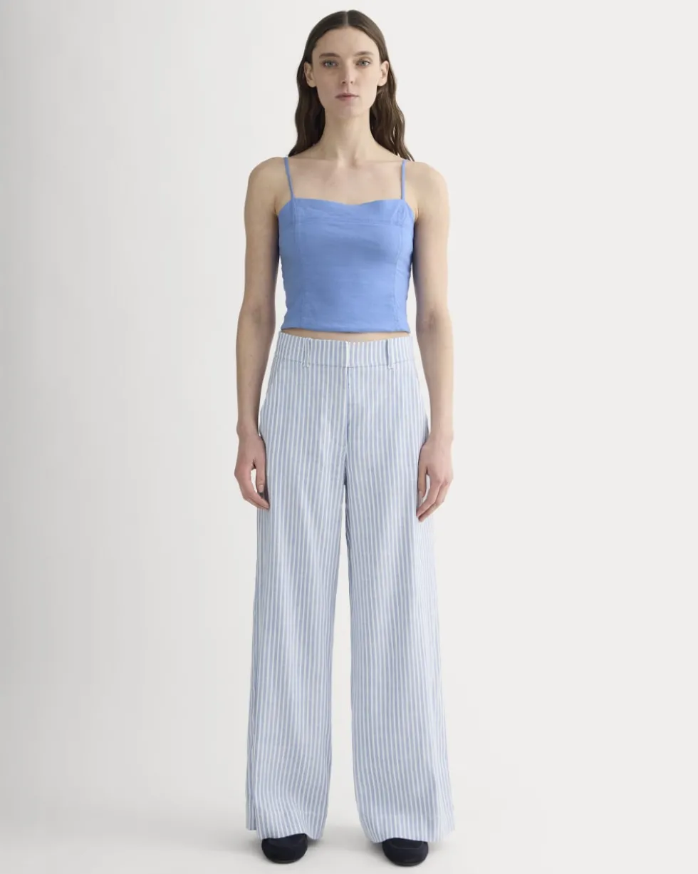The Seamed Top in Stretch Linen