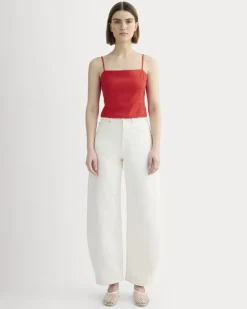 The Seamed Top in Stretch Linen