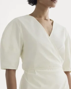 The Seersucker Mini Wrap Dress