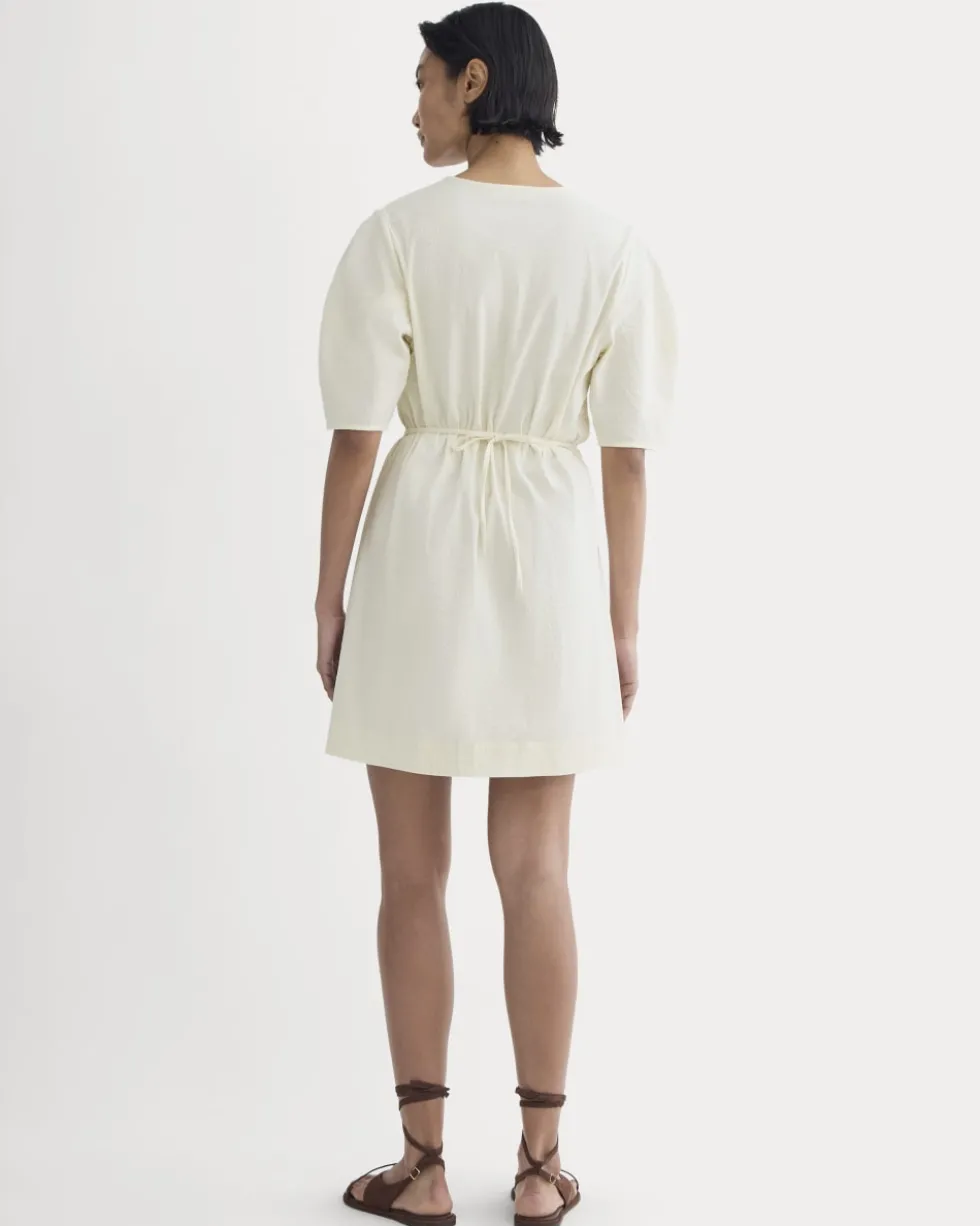 The Seersucker Mini Wrap Dress