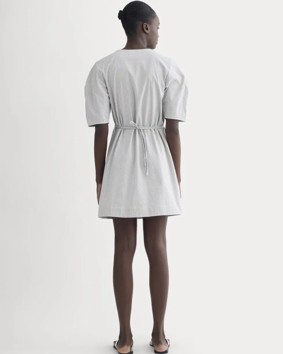 The Seersucker Mini Wrap Dress