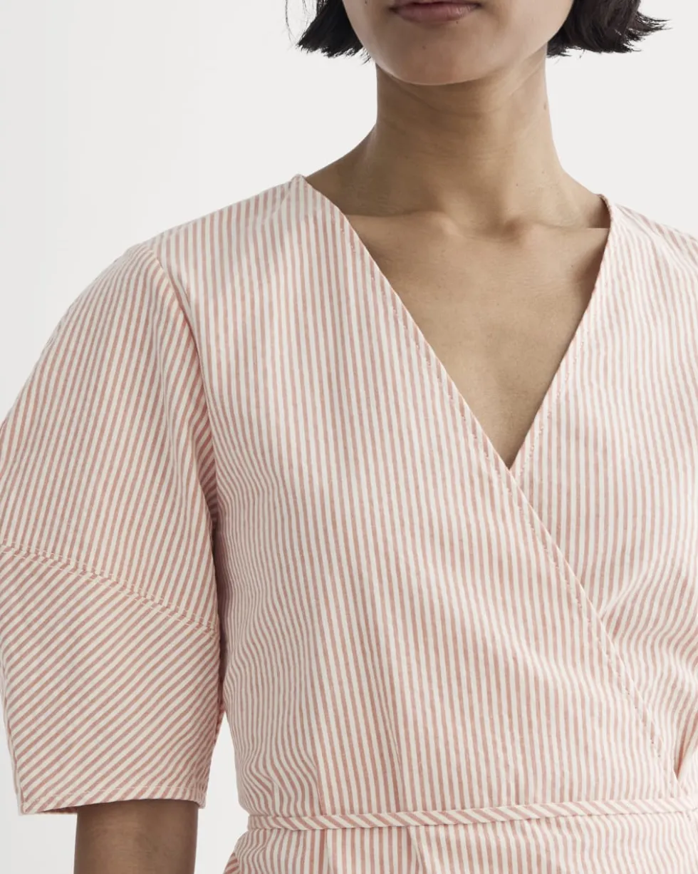 The Seersucker Mini Wrap Dress
