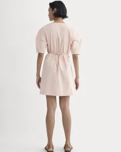 The Seersucker Mini Wrap Dress