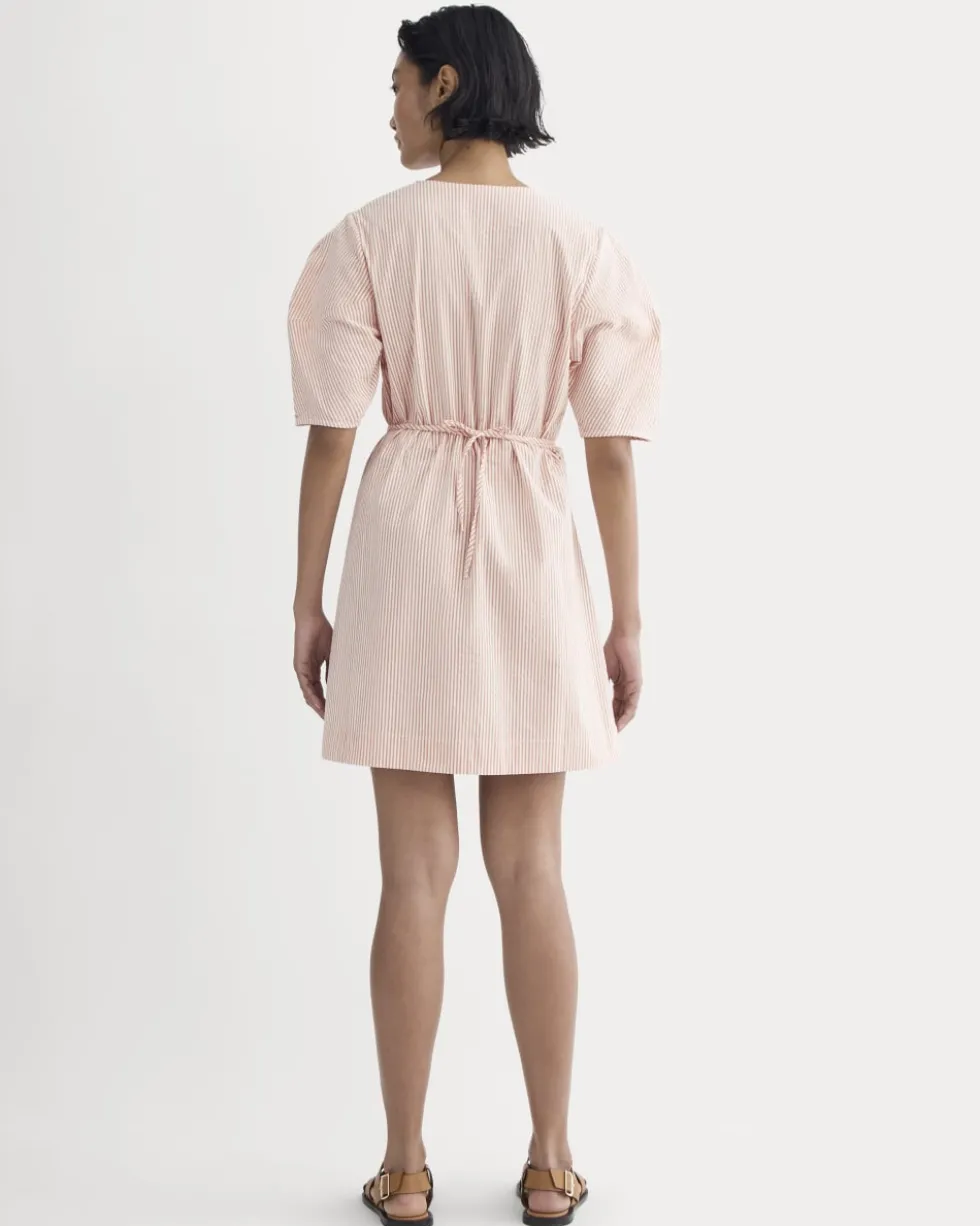 The Seersucker Mini Wrap Dress
