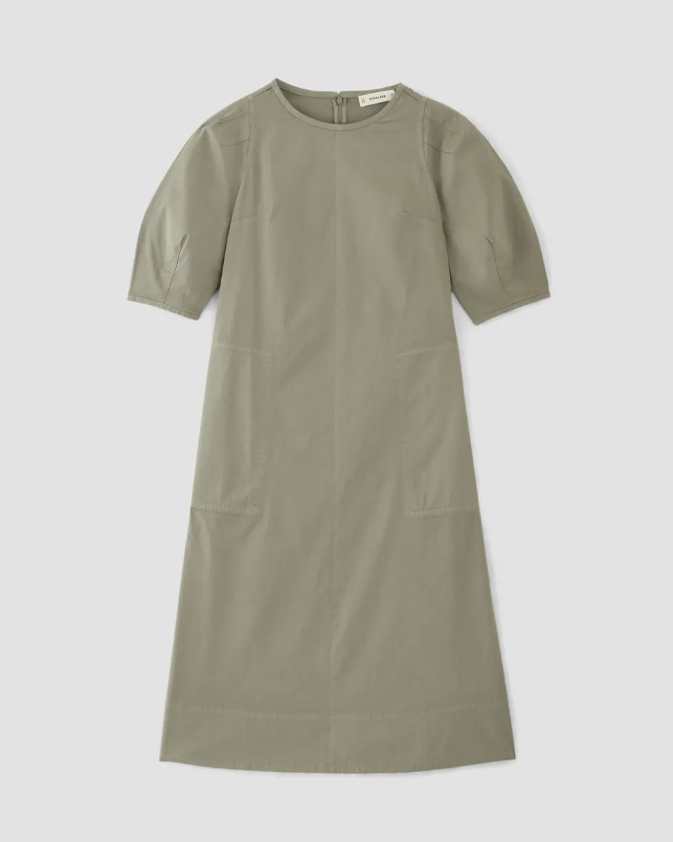 The Short-Sleeve Puff Midi Dress