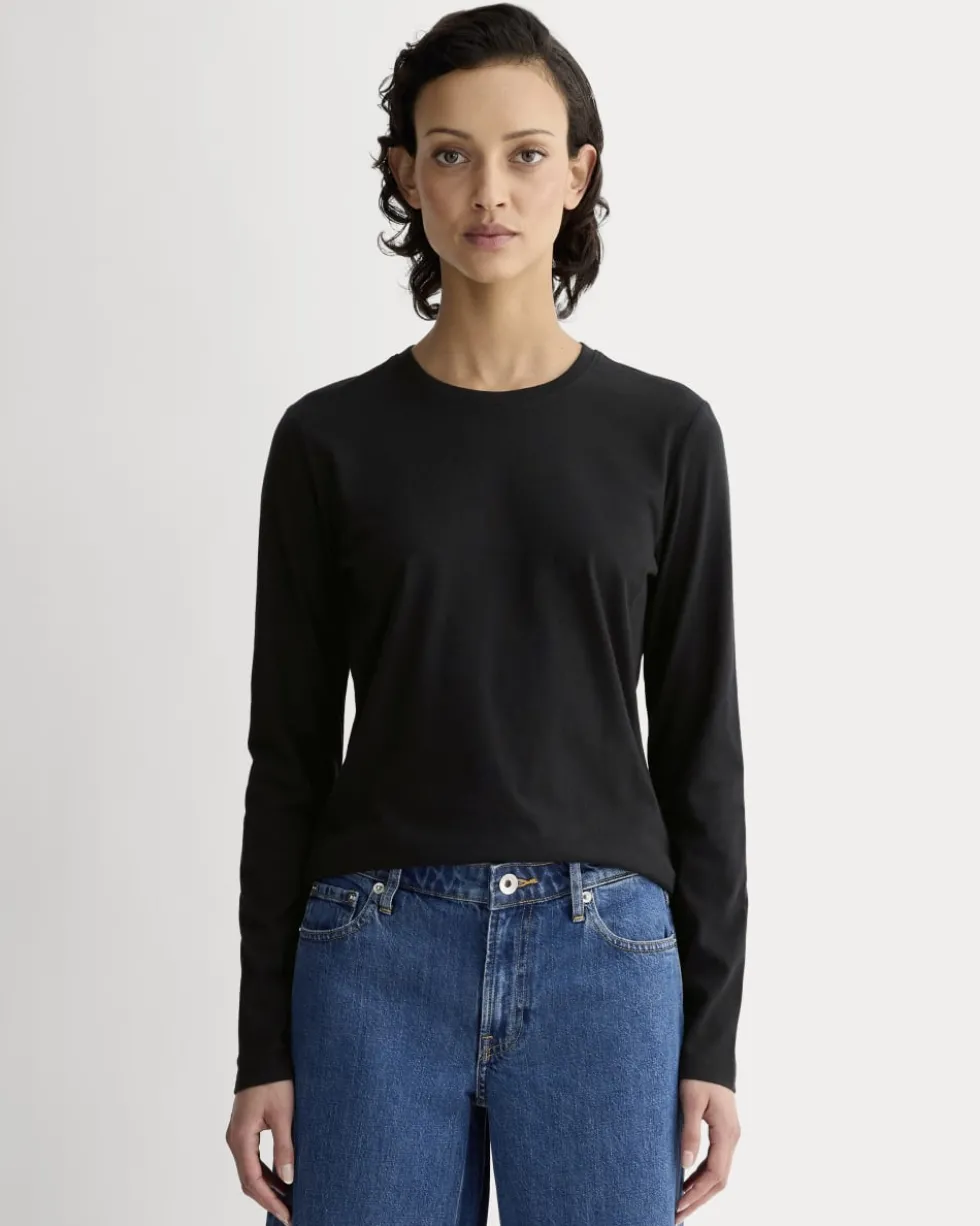 The Slim Long-Sleeve Crew in Essential Cotton