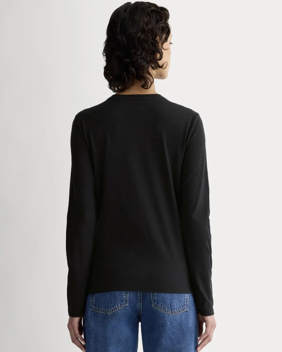 The Slim Long-Sleeve Crew in Essential Cotton