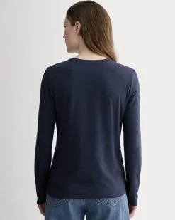 The Slim Long-Sleeve Crew in Essential Cotton