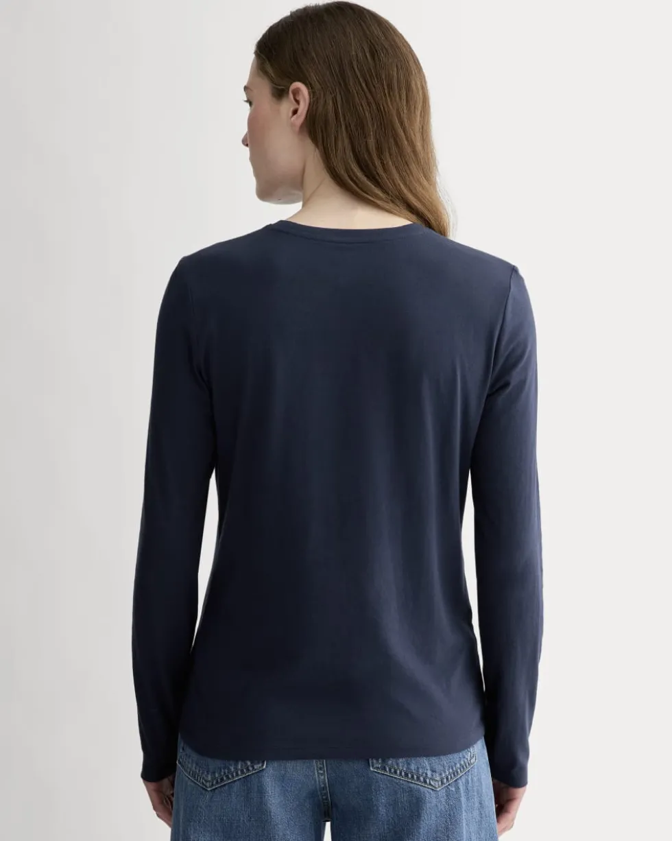 The Slim Long-Sleeve Crew in Essential Cotton