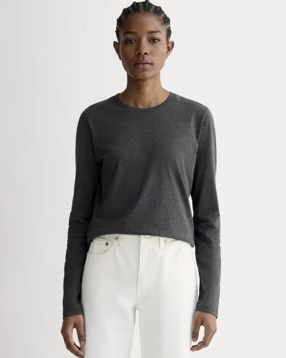 The Slim Long-Sleeve Crew in Essential Cotton