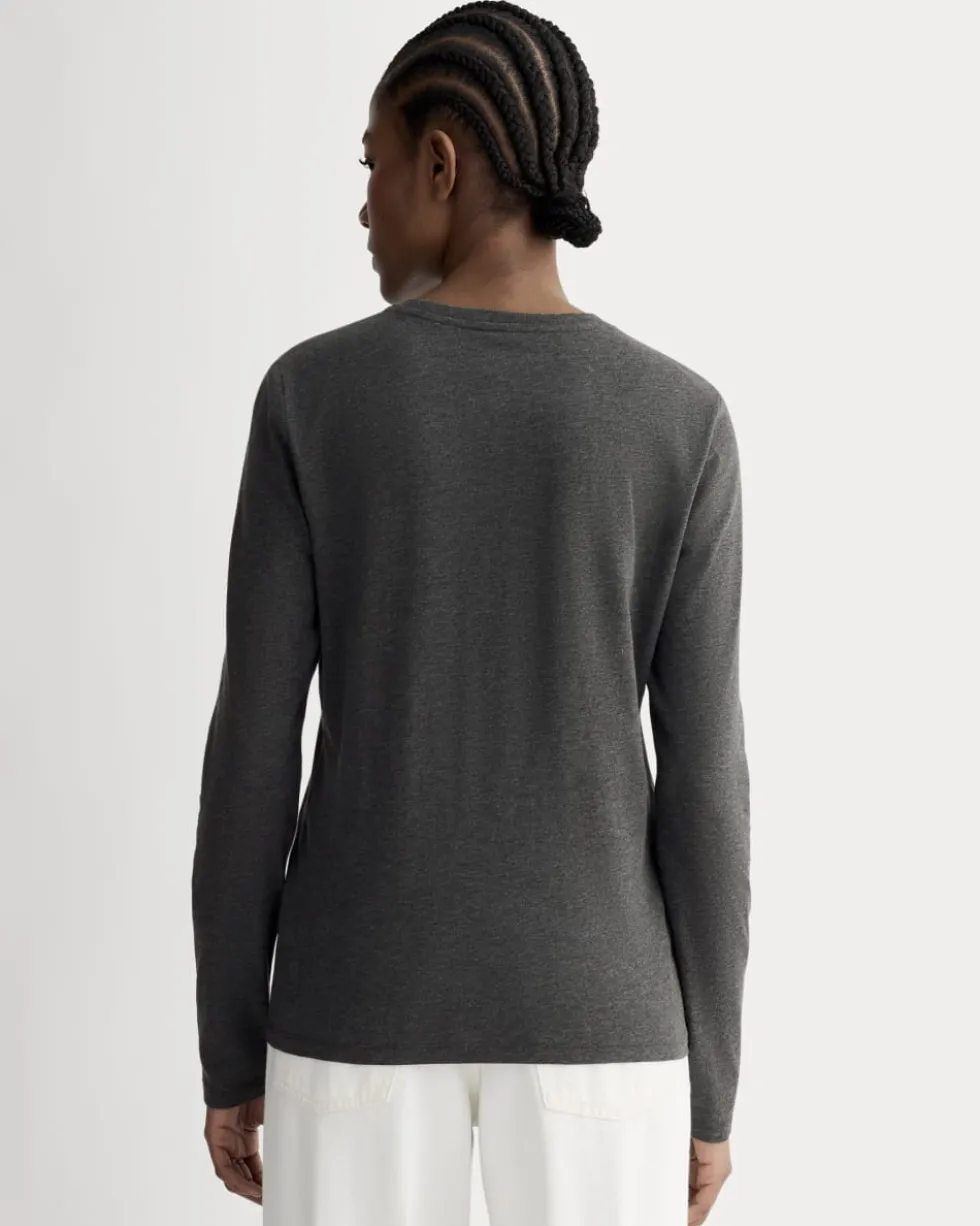 The Slim Long-Sleeve Crew in Essential Cotton