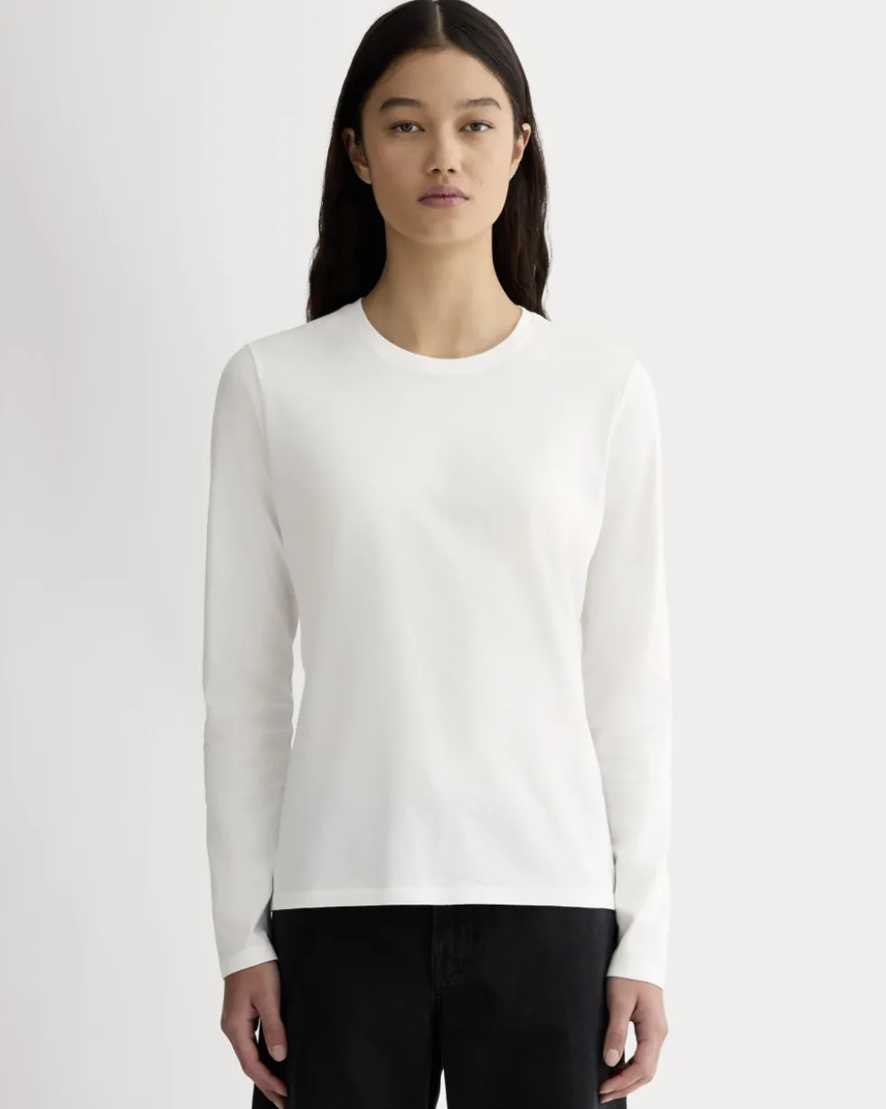 The Slim Long-Sleeve Crew in Essential Cotton